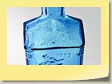 K340 bottle_1775 Paul Revere Blue Glass